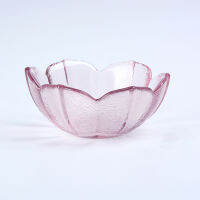 Hot Sale 2 PCS Sakura Fruit Bowl Decorative Clear Glass Food Container Cherry Blossoms Design Soy Sauce Dish Plates for Kitchen