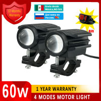 สปอร์ตไลท์เสริมไฟตัดหมอกไฟหน้ารถจักรยานยนต์ LED 12V 24V สำหรับ Honda Yamaha Suzuki Bajaj Hero Italika Jawa BMW