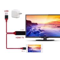 กระจกมองตัวแปลงวิดีโอทีวีดิจิทัล Hd 1080P Av เคเบิลยูเอสบีไปยัง HDMI แบบสากลใช้ได้กับอะแดปเตอร์ Ipad แอนดรอยด์