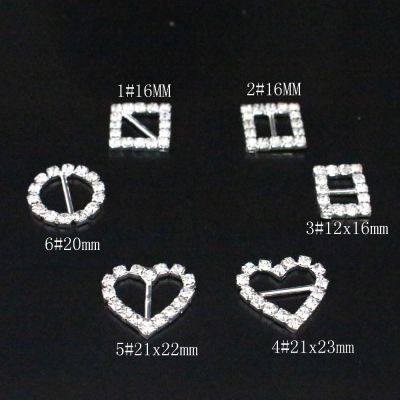 ZMASEY Hot Sell 10Pcs/Lot Mix Size Rhinestone Buckles Crystal Decor Wedding fit ribbon and Shoe Belt Clothin Buckles Fitting