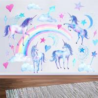 Unicorn Wall Stickers For Kids Rooms Bedroom Living Room Decorative Children Wall Decals DIY Vinyl Wallpaper Murals Home Decor Wall Stickers  Decals