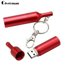 USB Flash Drive 256GB Metal Matte Red Wine Bottles Pen Drive 4GB 8GB 16GB 32GB 64GB 128GB Usb 2.0 Memory Stick Disk Pendrive