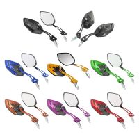 Pairs of Distinctive Flame 8mm 10mm Rearview Side Mirror for Motorcycle Scooter Moped Bike