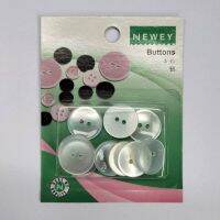 Newey Buttons Size 18mm Transparent/pearl  / กระดุมขนาด 18 มิลลิเมตร สีใส/มุก แบรนด์ Newey (แบรนด์ในเครือ Prym Germany) (N99102)