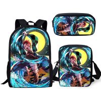 Popular Harajuku Demon Slayer 3pcs/Set Backpack 3D Print School Student Bookbag Travel Laptop Daypack Shoulder Bag Pencil Case