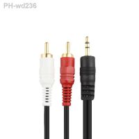 Connector 1.5M 3.5mm Male Jack To 2 Rca Male Stereo Audio Extension Cable For Aux Sound Computer Pc Speakers Music Audio Cords