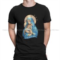 Virgin Mary God Tshirt For Men Bless You Soft Casual Sweatshirts T Shirt High Quality Trendy