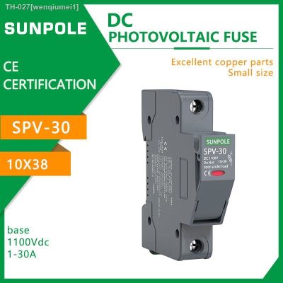 ▩❈❡ SPV-30 pull-out type photovoltaic fuse with indicator DC fuse DC1000V30A rail type photovoltaic fuse base