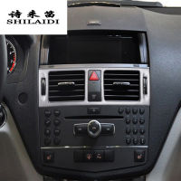 Car Styling AC Front air Outlet Trim Frame Decoration Stickers Covers For Benz C class W204 Interior Auto Accessories