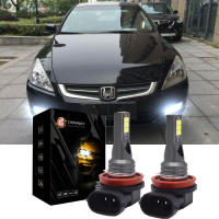 สำหรับ HONDA ACCORD SDA 2003 ~ 2007-2Pc 6000K ไฟหน้ารถมอเตอร์ไซค์แบบ LED ชุด H11ไฟตัดหมอกหลอดไฟไฟฉายติดศีรษะไฟหน้าสีขาว