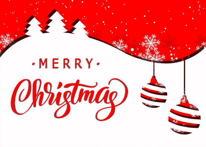 Send to your loved ones these handcrafted "Merry Christmas card" 15cm x