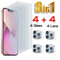 8in 1กระจกนิรภัยสำหรับ IPhone 13 12 11 Pro Max,ปกป้องหน้าจอมินิ3D เลนส์กล้องถ่ายรูป13Mini คลุมทั้งหมด13Pro 5G