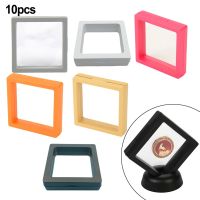 10PCS 3D Floating Display Case Stands Holder Storage Shelves For Necklace Bracelet Ring Coin Pin Gift Jewelry Display Box