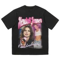 เสื้อยืดคุณภาพดี เสื้อยืดคอกลม แขนสั้น พิมพ์ลาย Kendall Jenner แฟชั่นฤดูร้อน สําหรับผู้ชาย และผู้หญิง