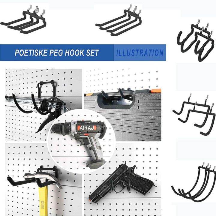 YOUNGSTERSTORE19E9 Wall Mounted Steel Hanger Rack Organizer Tool