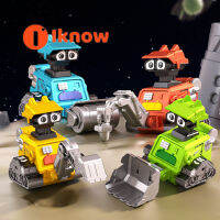 I Know Push Back Engineering Vehicle Toy Boy Road Roller Excavator Inertial Engineering Vehicle (2ชิ้น)