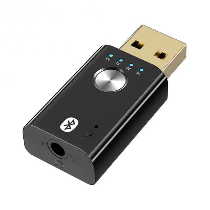 4 in 1 Wireless USB Bluetooth 5.0 Adapter 3.5mm Jack AUX BT Audio
