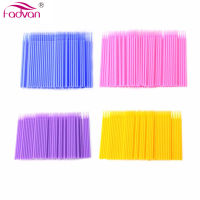 Fadvan 500 pcsSet Small Disposable Eyelash Extension Micro Brush Applicators Mascara Plastic Mascara Wands Clean Brush Tool