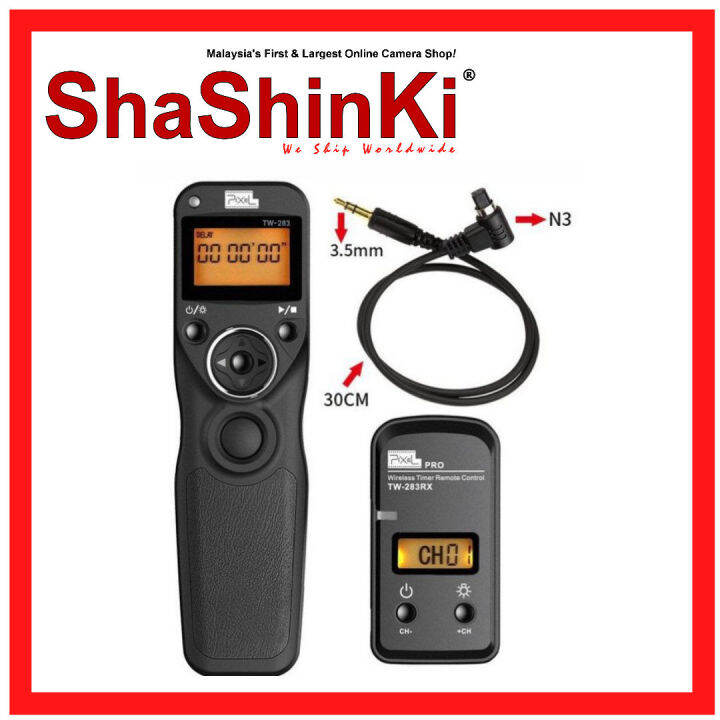 Pixel TW283/N3 LCD Wireless Shutter Release Timer Remote Control for