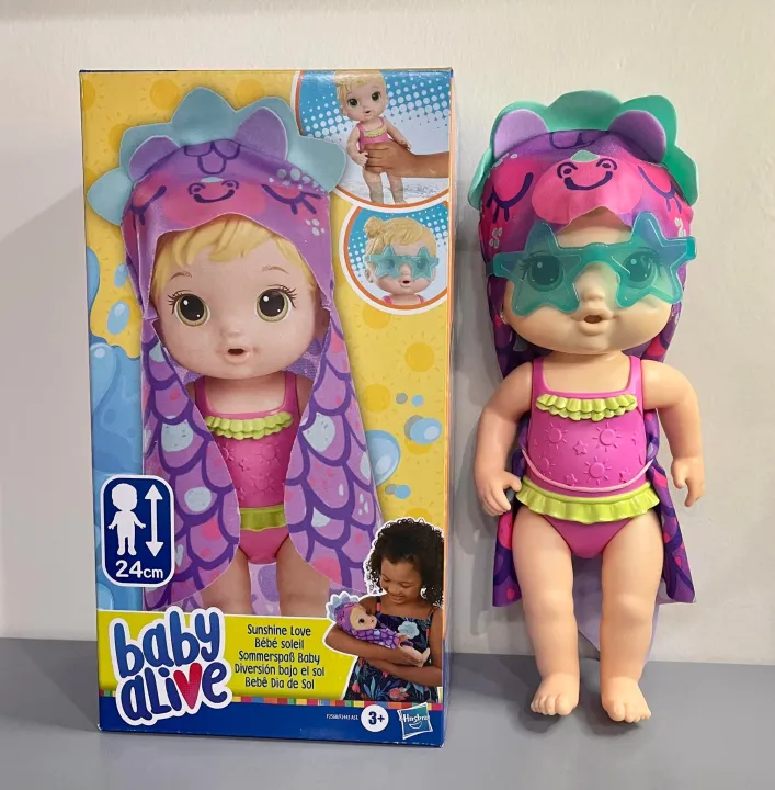 Baby Alive Splash 'n Snuggle Baby Doll/Baby Alive Sunshine Love Doll ...