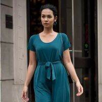 Viris Zamara (วิริส ซามาร่า) 92461 English Jumpsuit จั๊มสูท คอยู กางเกงทรงขาบาน