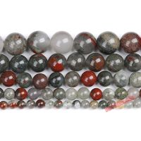 Fctory Price Natural African Blood Stone Round Gem Beads 16" Strand 6 8 10 MM Pick Size For Jewelry Making diy Cables Converters