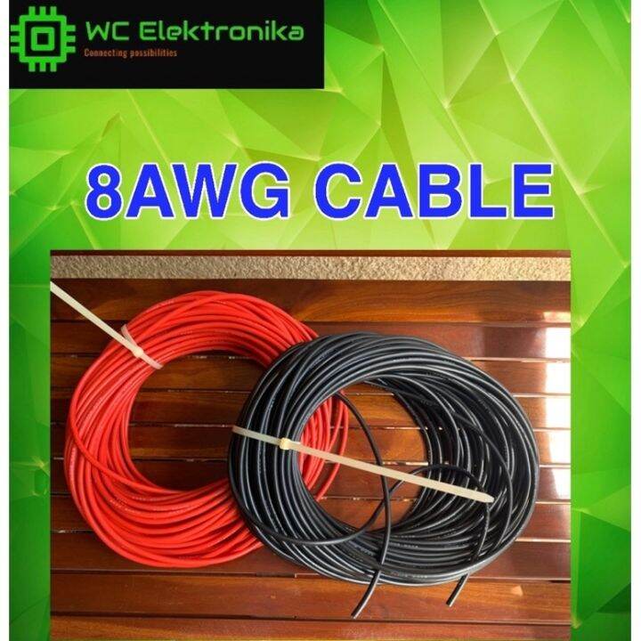 8 AWG WIRES/CABLE 1 METER HIGH TEMP RESISTANT Lazada PH