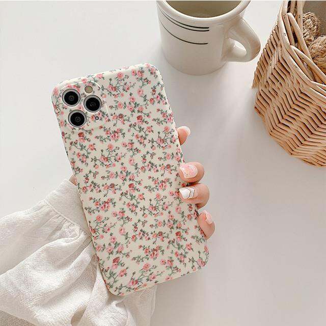 cc-korea-floral-for-iphone-14-13-12-x-xsmax-xr-7-soft-pink-matte-back-cover