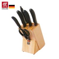 Germany Zwilling kitchen knives red dot series set home kitchen chef special knives fruit knife bone knife kitchen knife combination 7-piece kitchen set with wooden knife holder