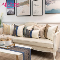 Avigers Modern Patchwork Leather Home Decor w Pillow Cases Geometric Stripe Cushion Covers