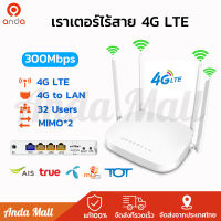 4G Router WiFi เราเตอร์ ใส่ซิม ราวเตอร์ใส่ซิม ใส่ซิมปล่อย Wi-Fi 300Mbps 4G LTE sim card Wireless router wifi 4g ทุกเครือข่าย รองรับการใช้งาน Wifi ได้พร้อมก 32 usersเราเตอร์ router ใส่ซิม เราเตอร์ใส่ซิม