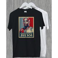 ROUNDคอลูกเรือNeckAnderson * Silva เสื้อยืดลําลอง แขนสั้น พิมพ์ลาย MMA Legend Mixed Martial Arts Fighter Boxing Brazil J