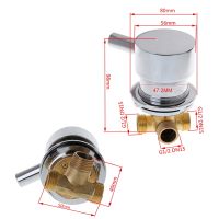 G12" Hot &amp; Cold Water Mixing Valve Thermostatic Mixer Two In &amp; One Out Faucet For Shower Room