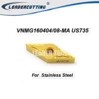 VNMG160404 / VNMG160408-MA / MS US735 * 10pcs เม็ดมีดคาร์ไบด์ดั้งเดิมใบมีดตัดสําหรับ MVQNR / MVJNR / MVVNN สแตนเลส