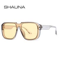 SHAUNA Retro Square One Piece Sunglasses Men Mirror Shades UV400 Flat Top Men Fashion Sun Glasses Cycling Sunglasses