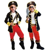 Halloween Childrens Pirate Hat Shoes Belt Costume Ball Shows Birthday Party Boys Girls Caribbean Pirate Captain Sets