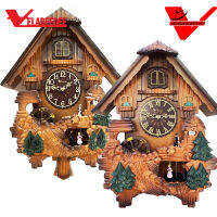 นาฬิกาแขวน Veladeedee Cuckoo Clock นาฬิกาแขวน เวลาดีดีกุ๊กกู ตุ็กตาหมุน ตัวเรือนไม้แท้ รุ่น V6606-BR