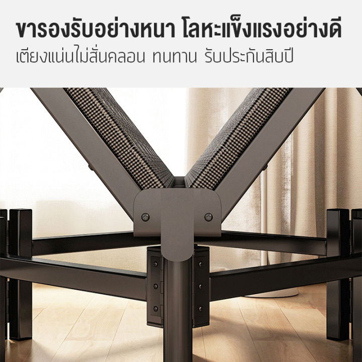 hyg-one-year-warranty-เตียงนอนพับ-เตียงนอน-3-5-ฟุต-เตียงกว้าง-เตียงแบบพกพา-เพียงแค่กางออกก็ใช้ได้ทันที-รับน้ำหนักได้มาก-แข็งแรงทนทาน