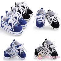 COD DSFGREYTRUYTU (Babygarden)-Cute Baby Boy Canvas Soft Sole Pram Anti-slip Sneaker