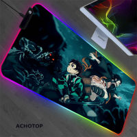 80x30cm Demon Slayer RGB Computer Mouse Pad Gamer Mouse Pads Large Gaming Mousepad XL Desk Mause Mats Keyboard Mouse Carpet LED