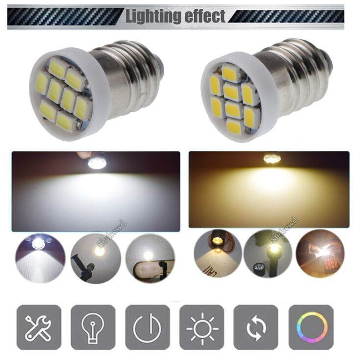 สกรู-e10หลอดไฟ4ดวงโคมไฟ-led-12โวลต์12โวลต์12โวลต์โคมไฟ8smd-1210ปลั๊กมีดอุ่น-ขาวอุปกรณ์เสริมแหล่งกำเนิดแสง6000k-4300k