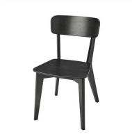 Chairs sturdy with wide seats and high backs for comfortable dining.