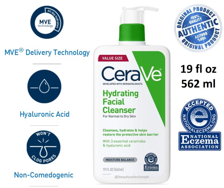 Cerave Hydrating Facial Cleanser 562 Ml Lazada Ph