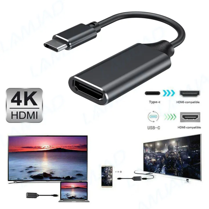 【จัดส่งจากประเทศไทย】ตัวแปลง USB Type C to HDMI Adapter (4K) Type-C To HDMI HD TV Adapter USB 3.1 4K Converter สำหรับเครื่องพีซีแล็ปท็อปแท็บเล็ตโทรศัพท์