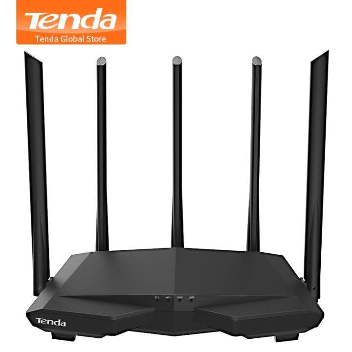 Tenda AC7 AC1200 Router DualBand 2.4Ghz 5Ghz Wifi 1167Mbps, jangkauan