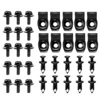 35pcs Car Body Bolts U-Nut Clips M6 Engine Under Cover Splash Shield Guard Fender Liner Push Retainer Fastener Rivet Clip