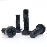 ☸ 10/20/50pcs M2 M2.5 M3 M4 M5 M6 GB818 Black Nylon Plastic Insulating Cross Recessed Phillips Pan Round Head Bolt Screw