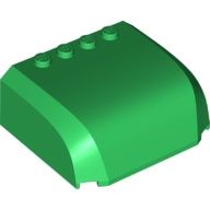 Lego part (ชิ้นส่วนเลโก้) No.61484 / 92115 Windscreen 5 x 6 x 2 Curved Top Canopy with 4 Studs