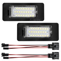 2PCS 24-SMD Bright LED Number License Plate Light For SKODA For Rapid Yeti Octavia 3 Superb B6 Fabia No Error Car Accessories Bulbs  LEDs HIDs