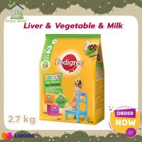 Dog food Pedigree Dog Food Puppy Liver &amp; Vegetable &amp; Milk 2.7 kg อาหารสุนัข อาหารหมา